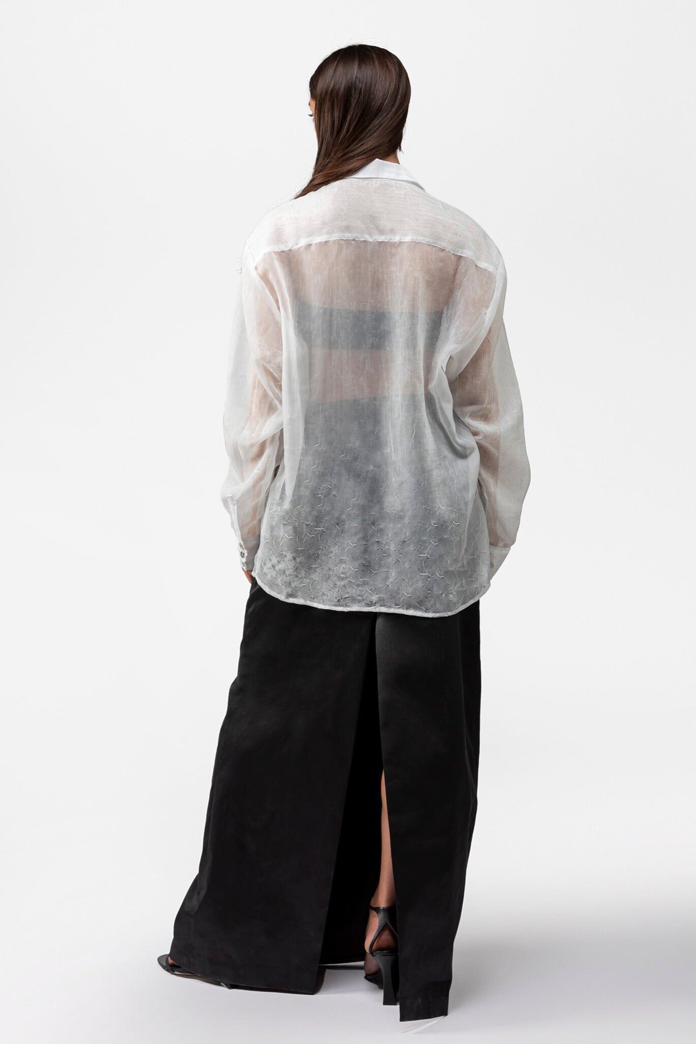 Camicia semitrasparente