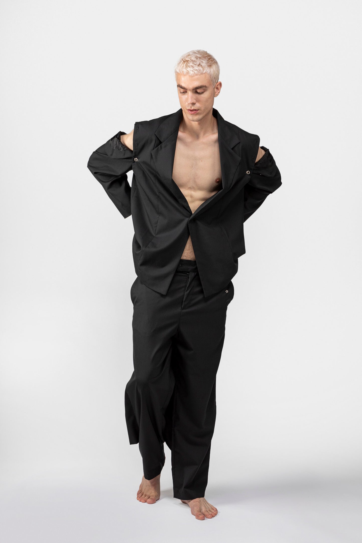 Blazer con maniche removibili