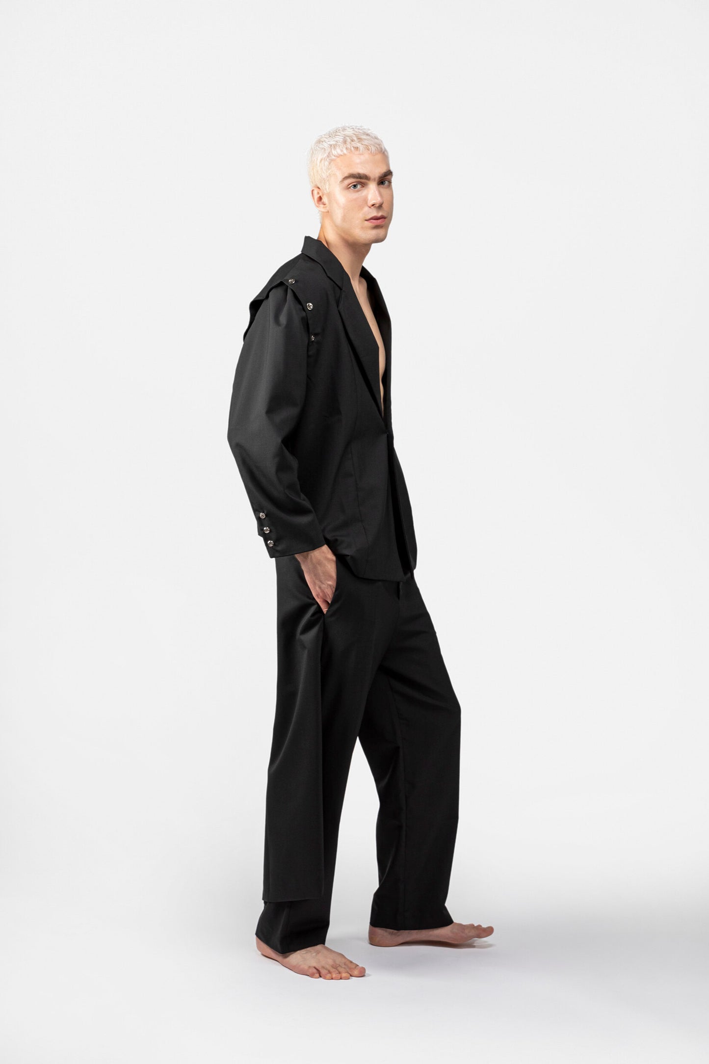 Blazer con maniche removibili
