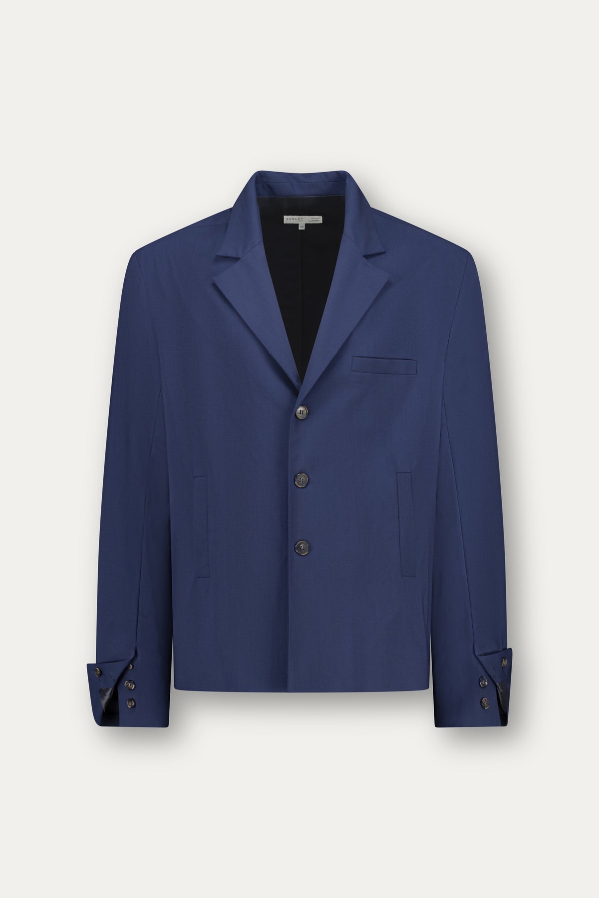 Blazer destrutturato in lana blu