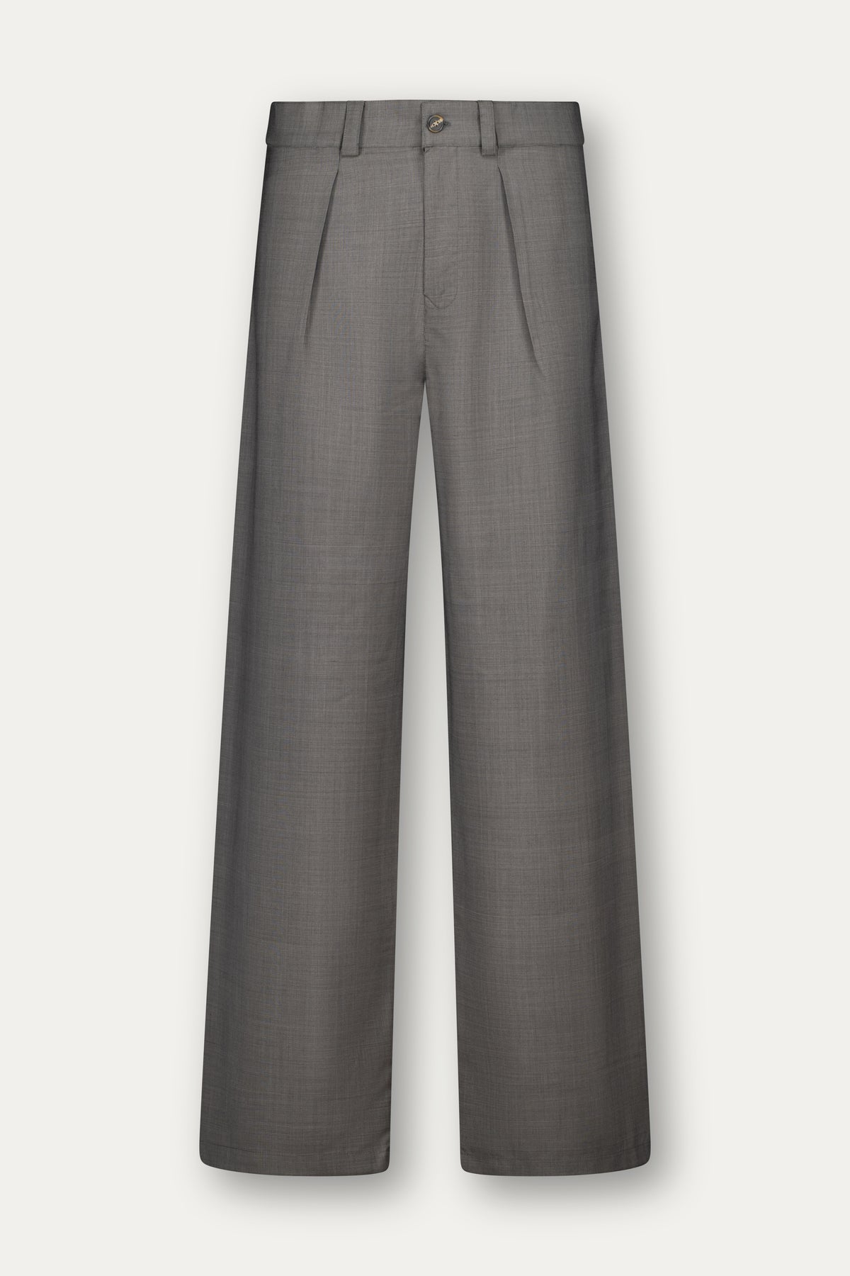 Pantalone con pinces in lana Principe di Galles marrone