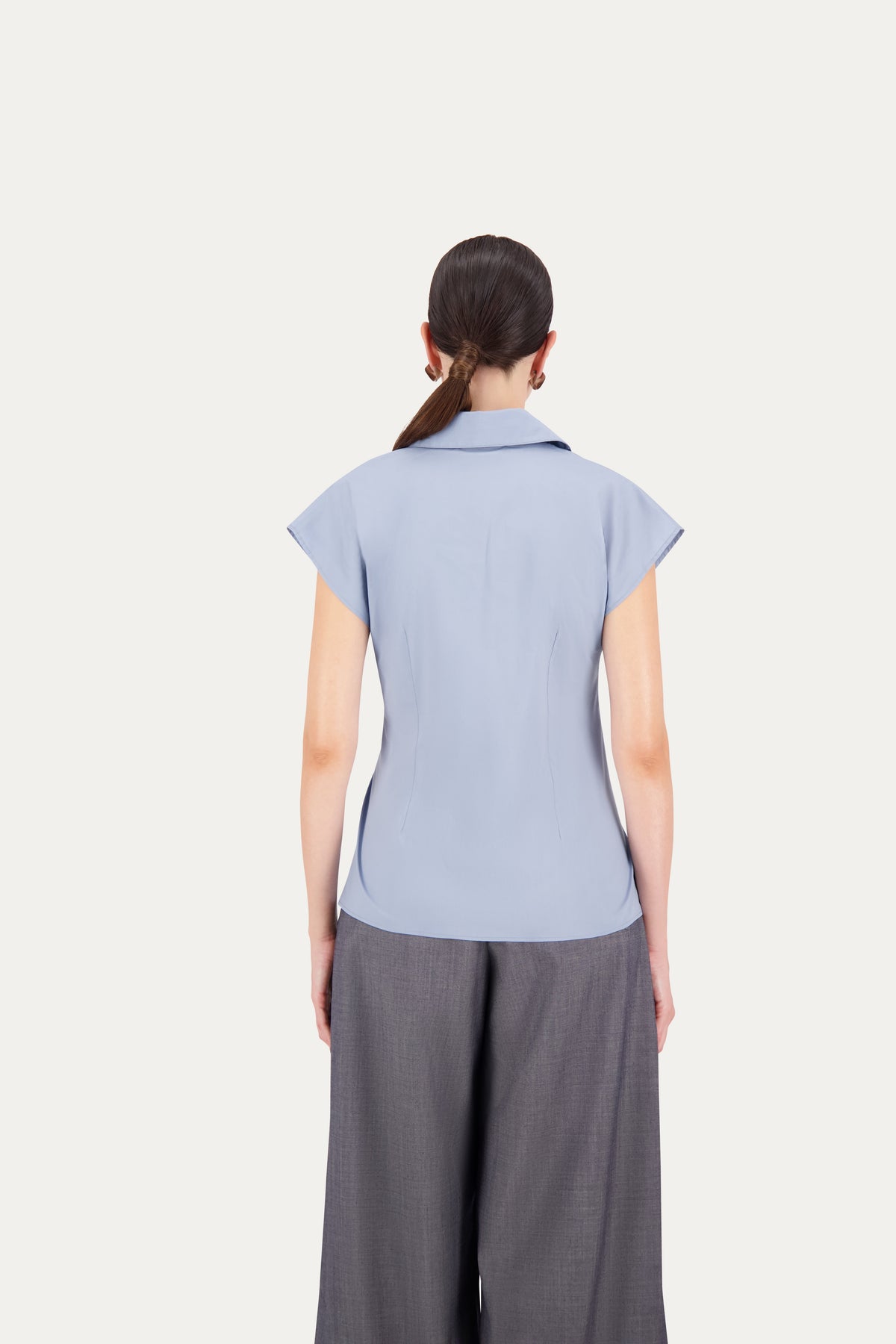 Camicia con nodo in cotone