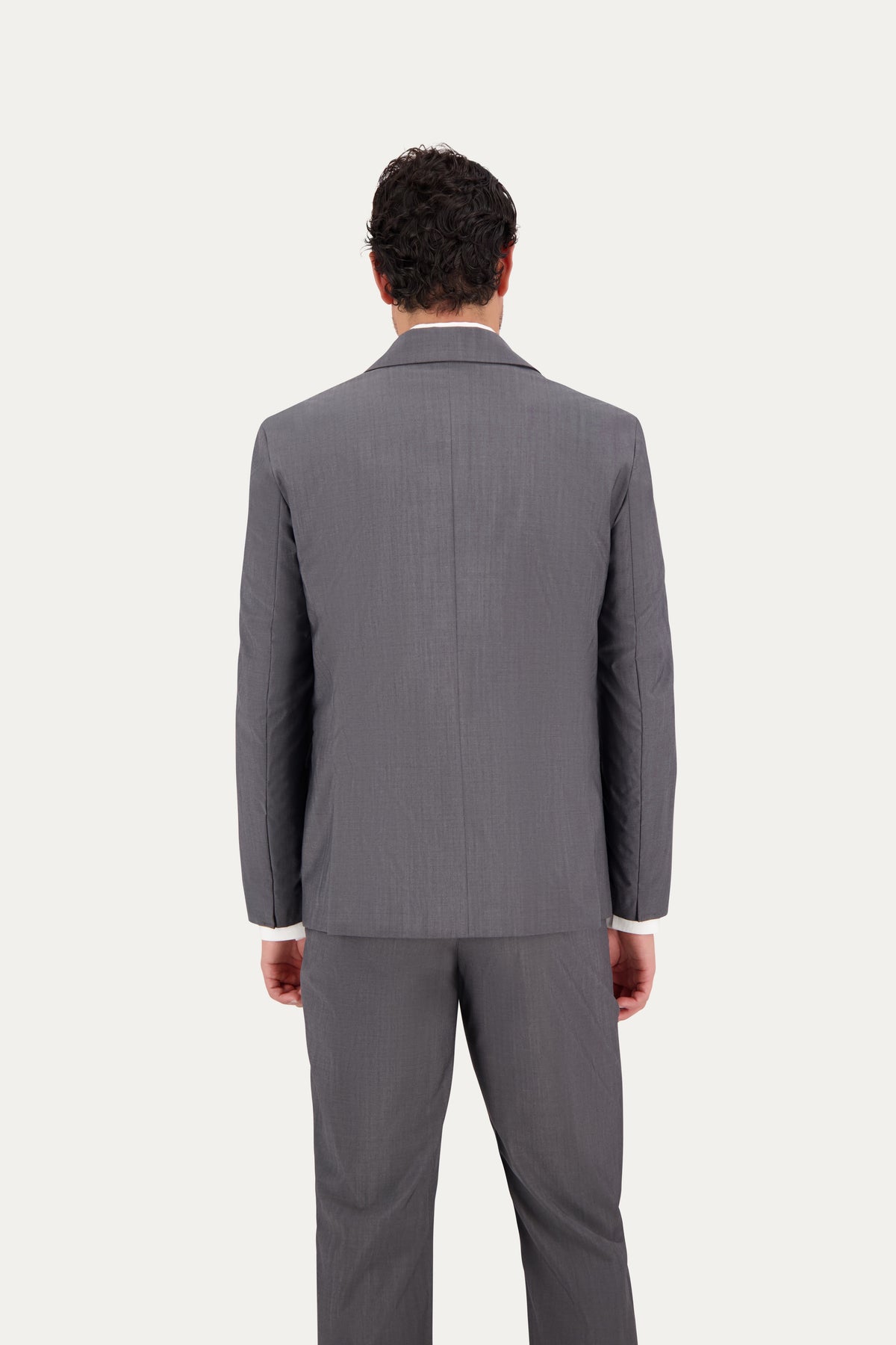 Blazer doppiopetto in lana grigio