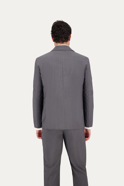 Blazer doppiopetto in lana grigio