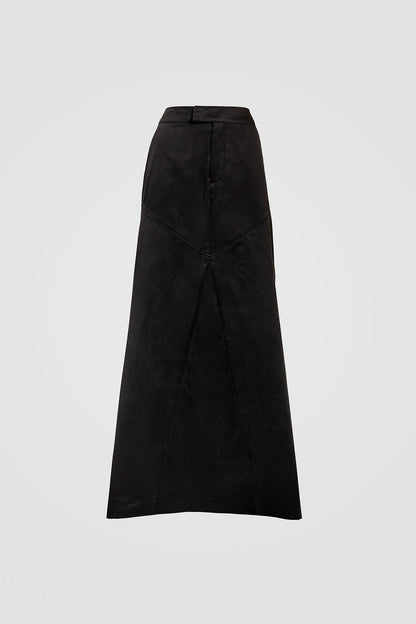 Skirt with wide back slit
