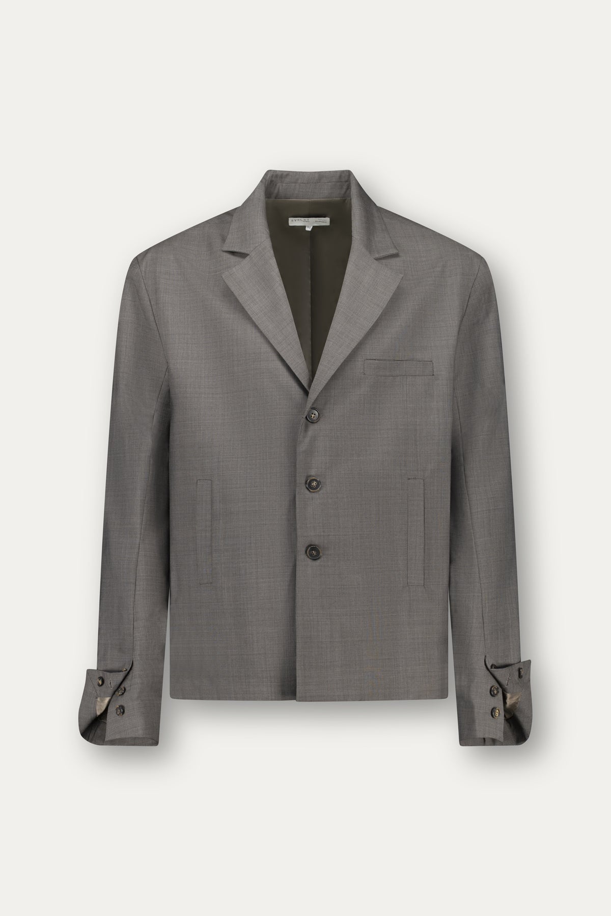 Blazer destrutturato in lana Principe di Galles marrone