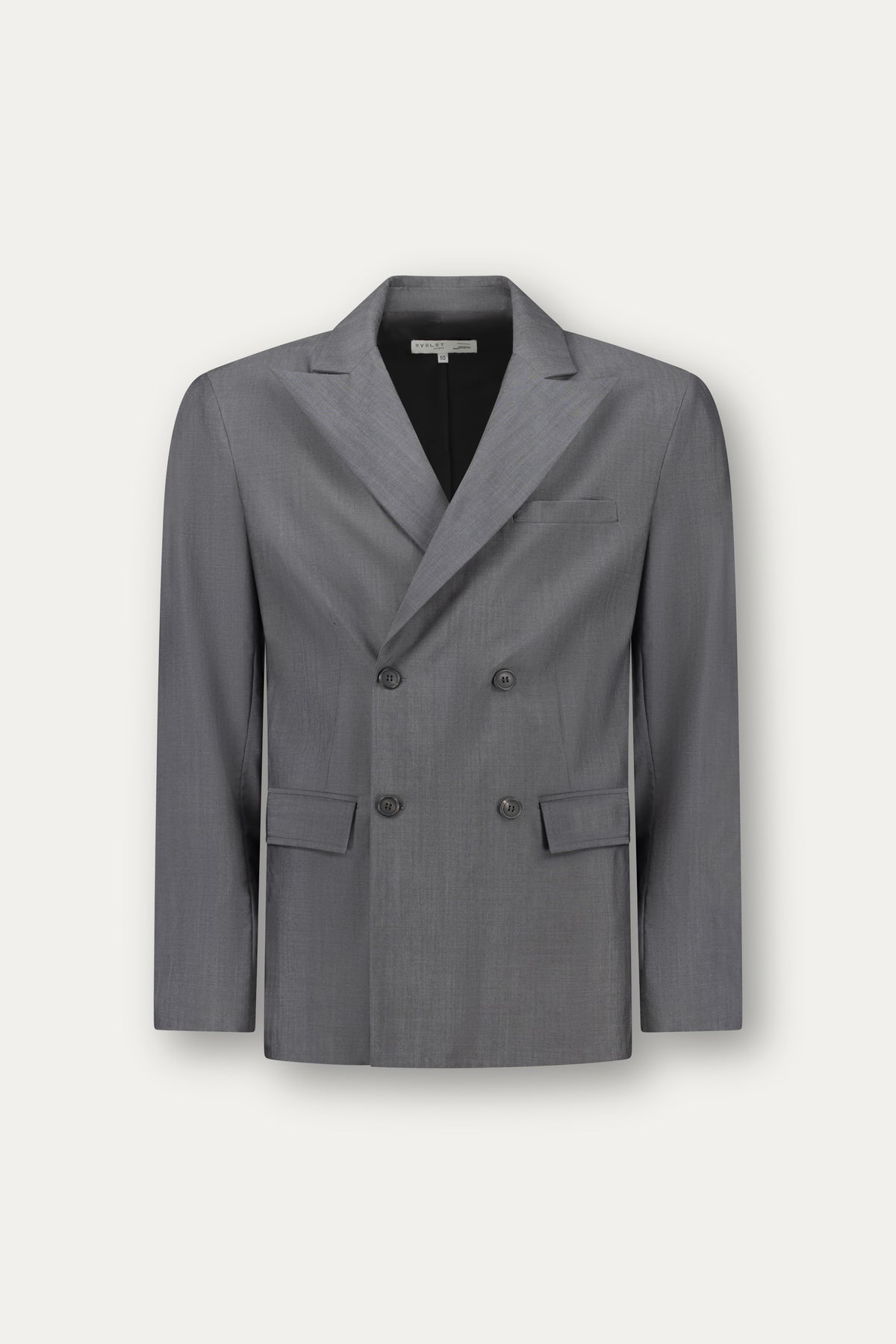 Blazer doppiopetto in lana grigio