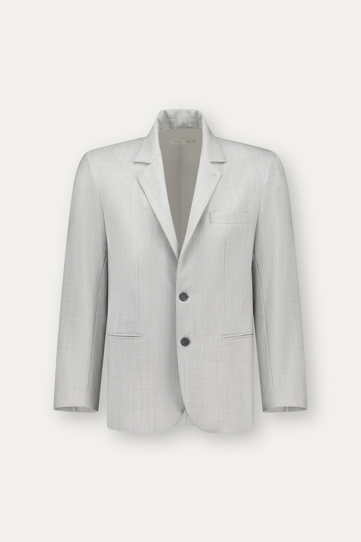 Blazer slim in lana grigio chiaro