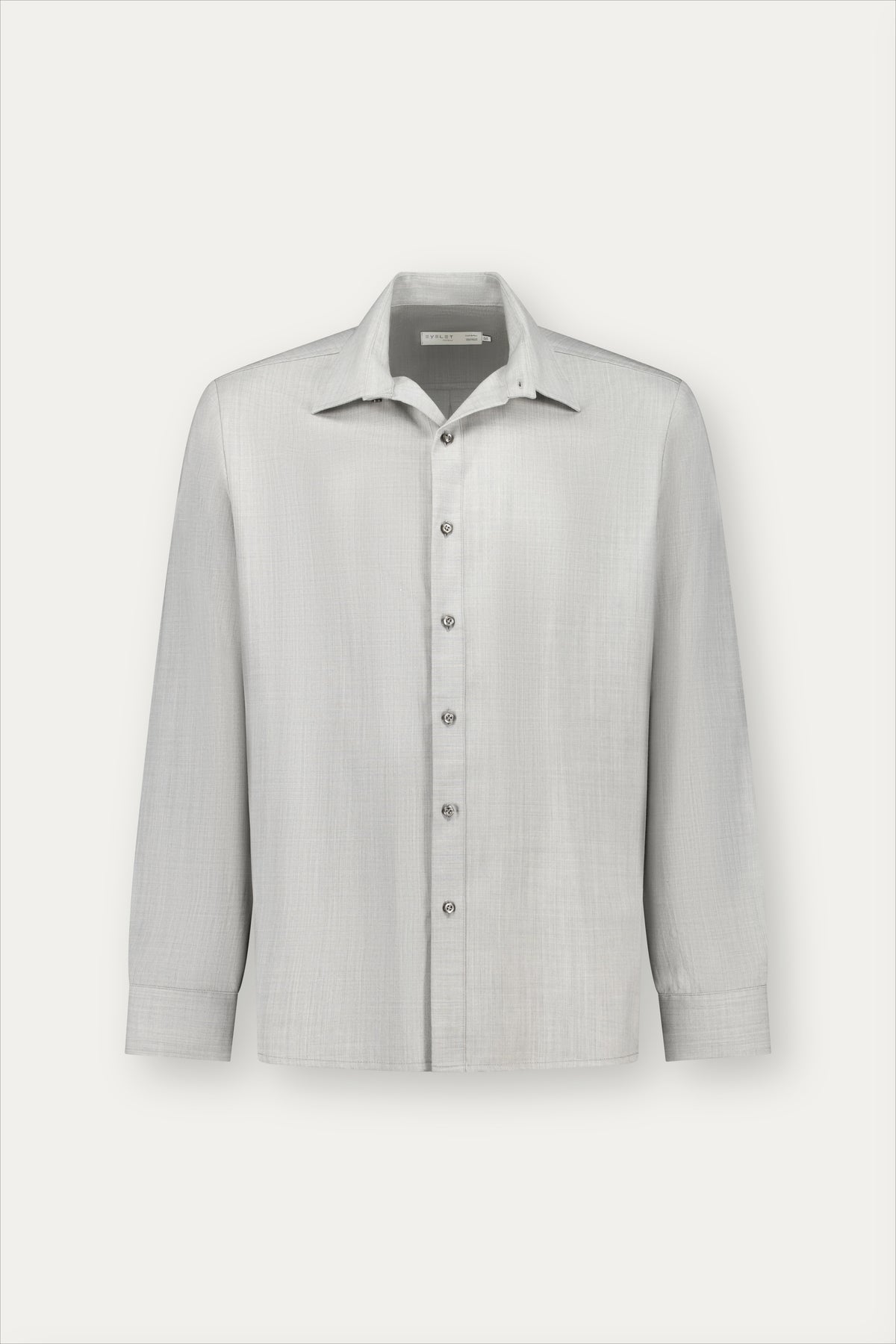 Camicia in fresco lana grigio chiaro