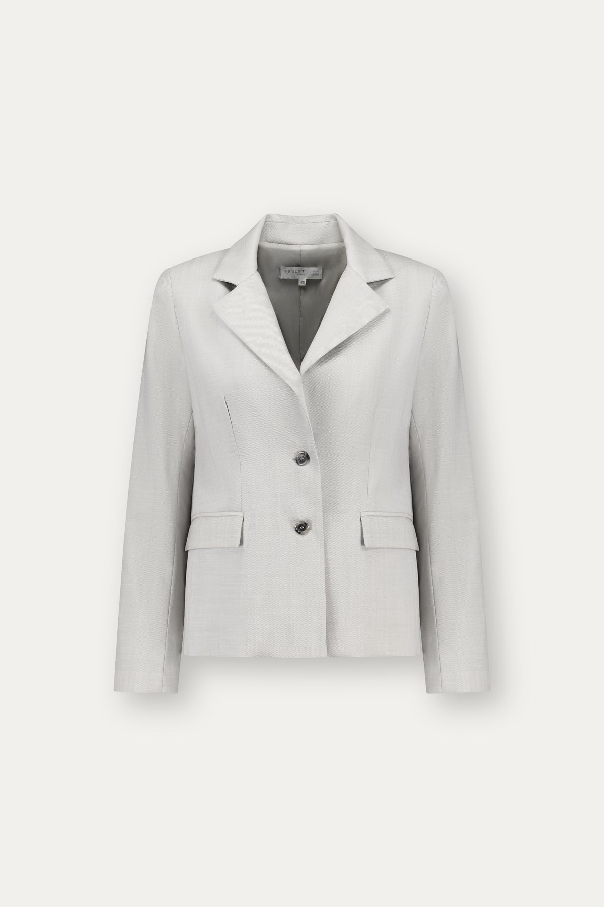 Regular-fit wool blazer with sleeve vent in light grey