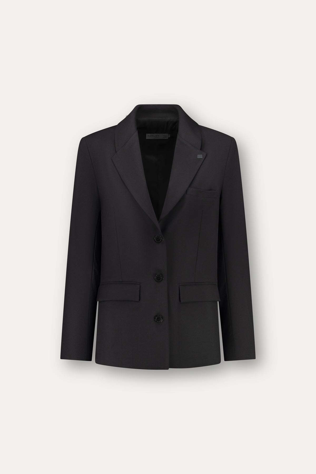 Blazer sartoriale monopetto in lana nero