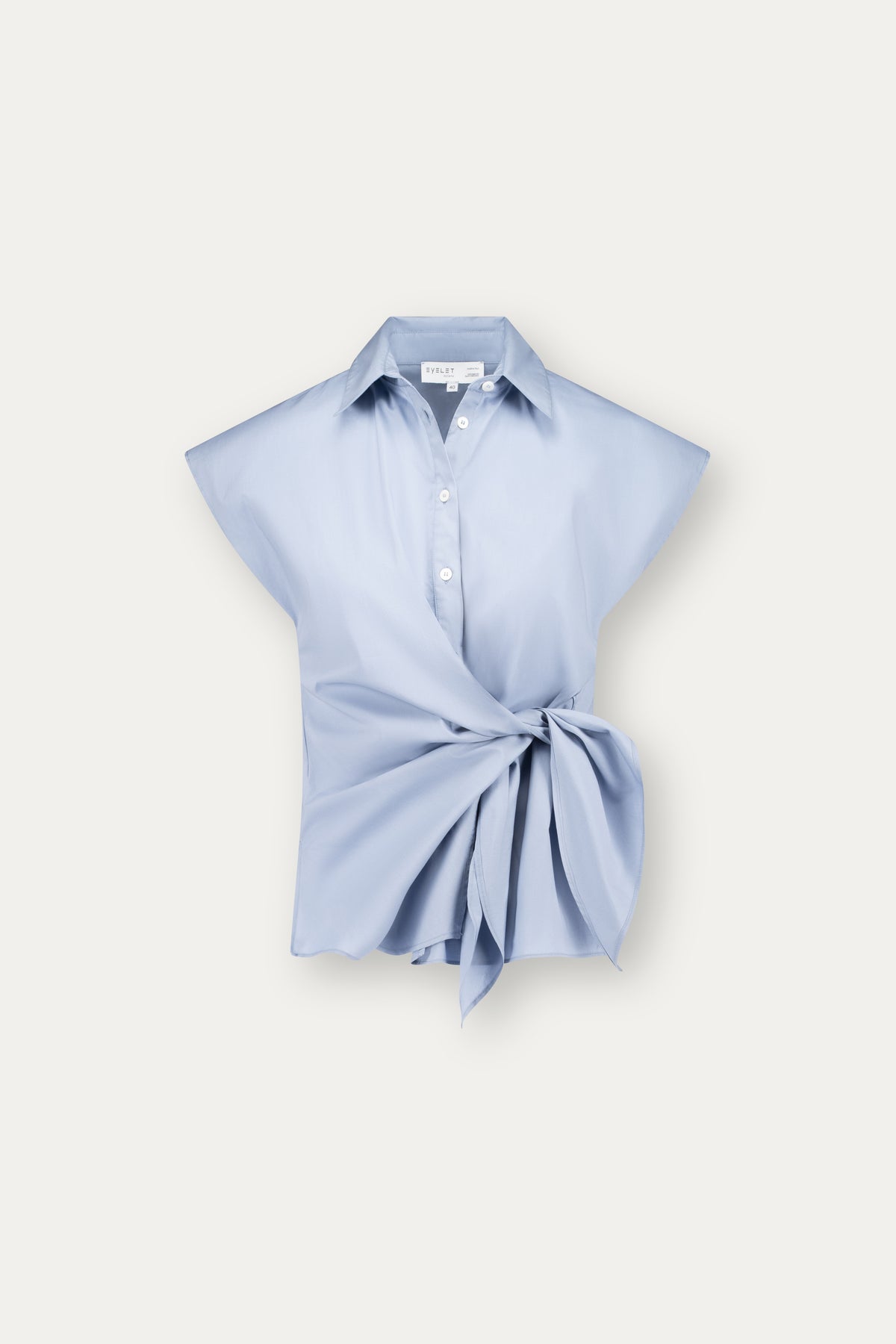 Camicia con nodo in cotone