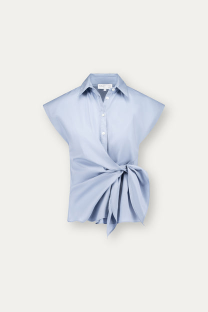 Camicia con nodo in cotone